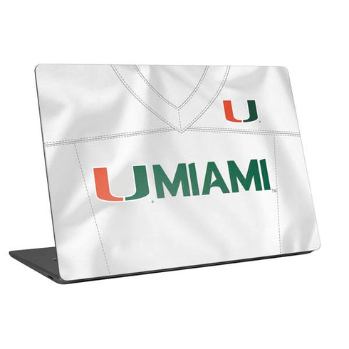 University of Miami White Jersey Universal Laptop 16in (13 x 9.4in) Skin